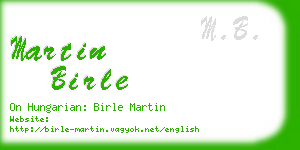 martin birle business card
